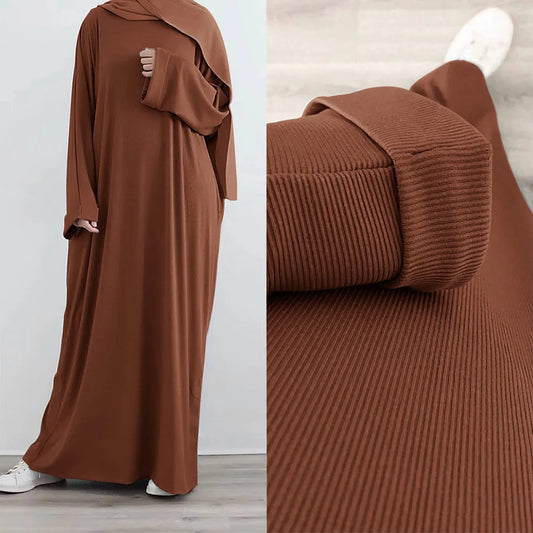 Zora Ribbed Abaya (4 Colors)