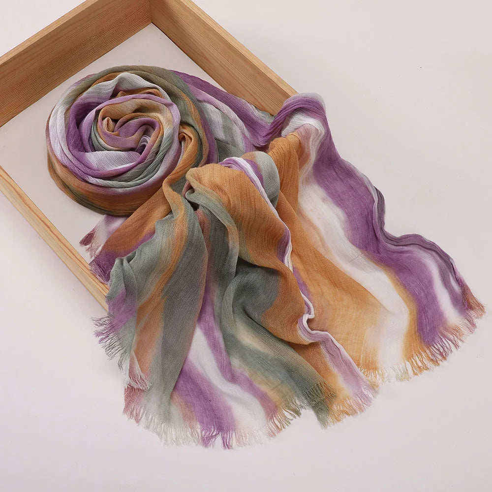 Lubana Blurred Stripe Crinkle Modal Hijabs
