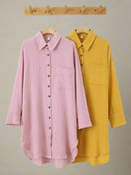 Ghizlan Cotton modest tunic shirt - Everyday Light shirt