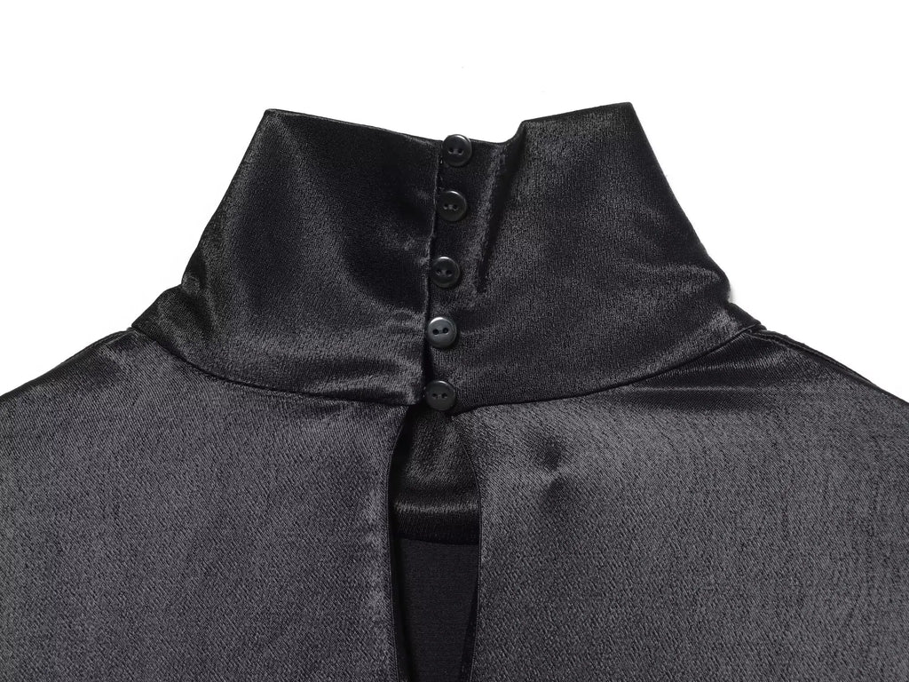 Imrana Asymmetric Satin Tunic Top