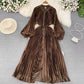 Animal print pleated dress