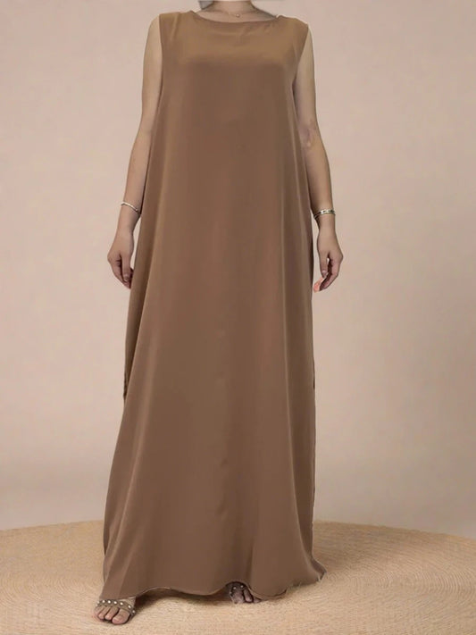 Sleeveless maxi dress (Non- sheer) (12 colors)