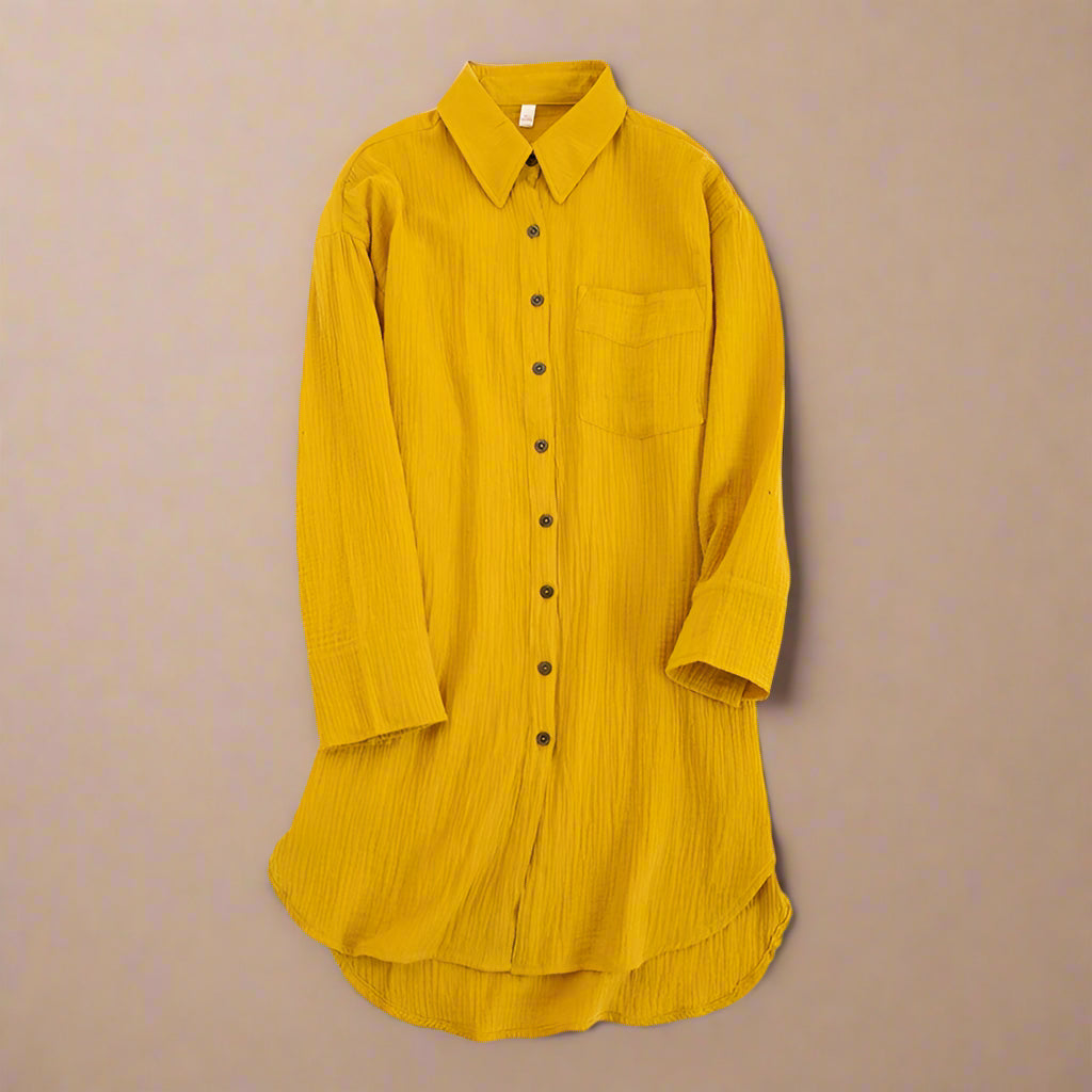 Ghizlan Cotton modest tunic shirt - Everyday Light shirt