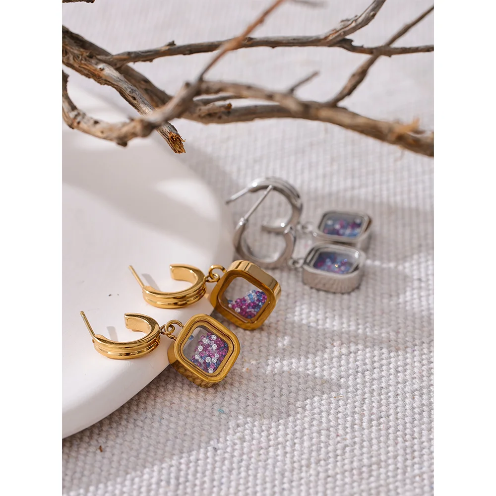 Emilia Crystal Drop Dangle Earrings(2 Colors)