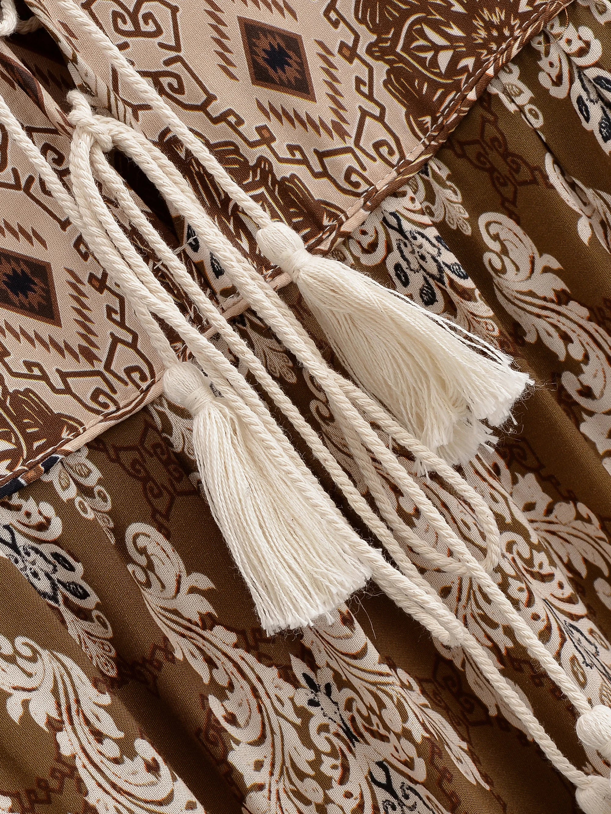 Kawthar Tassel-Tie Dress