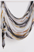 Water color Print Modal Hijab-Graphite Stream