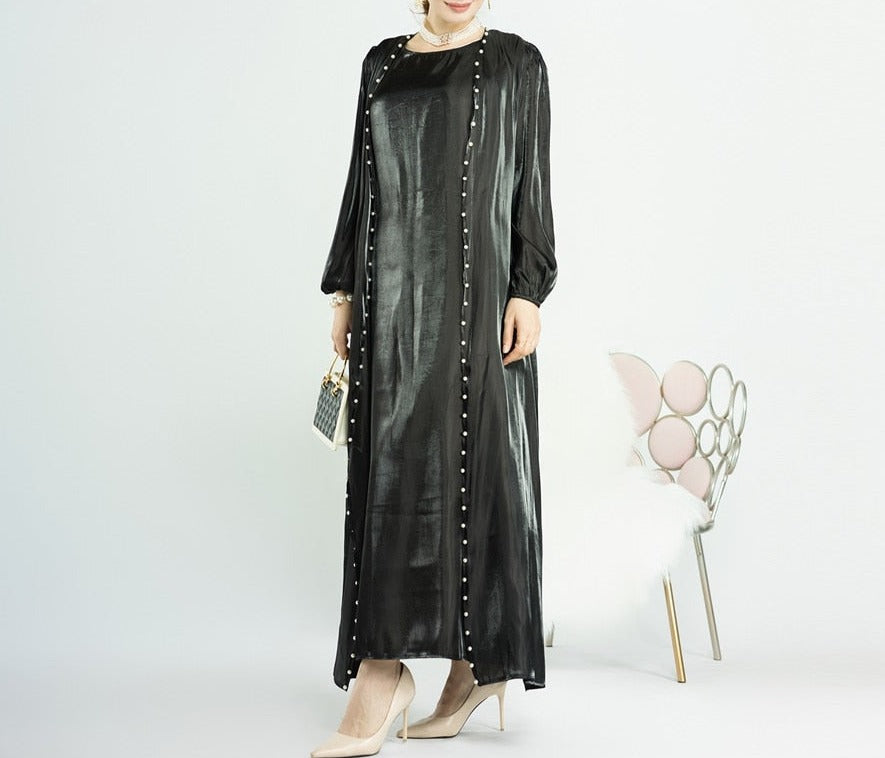 Milana dress- Long Dress+Beaded Cardigan Robe(4 colors)