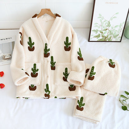 Olivia flannel pajamas (3 Colors)