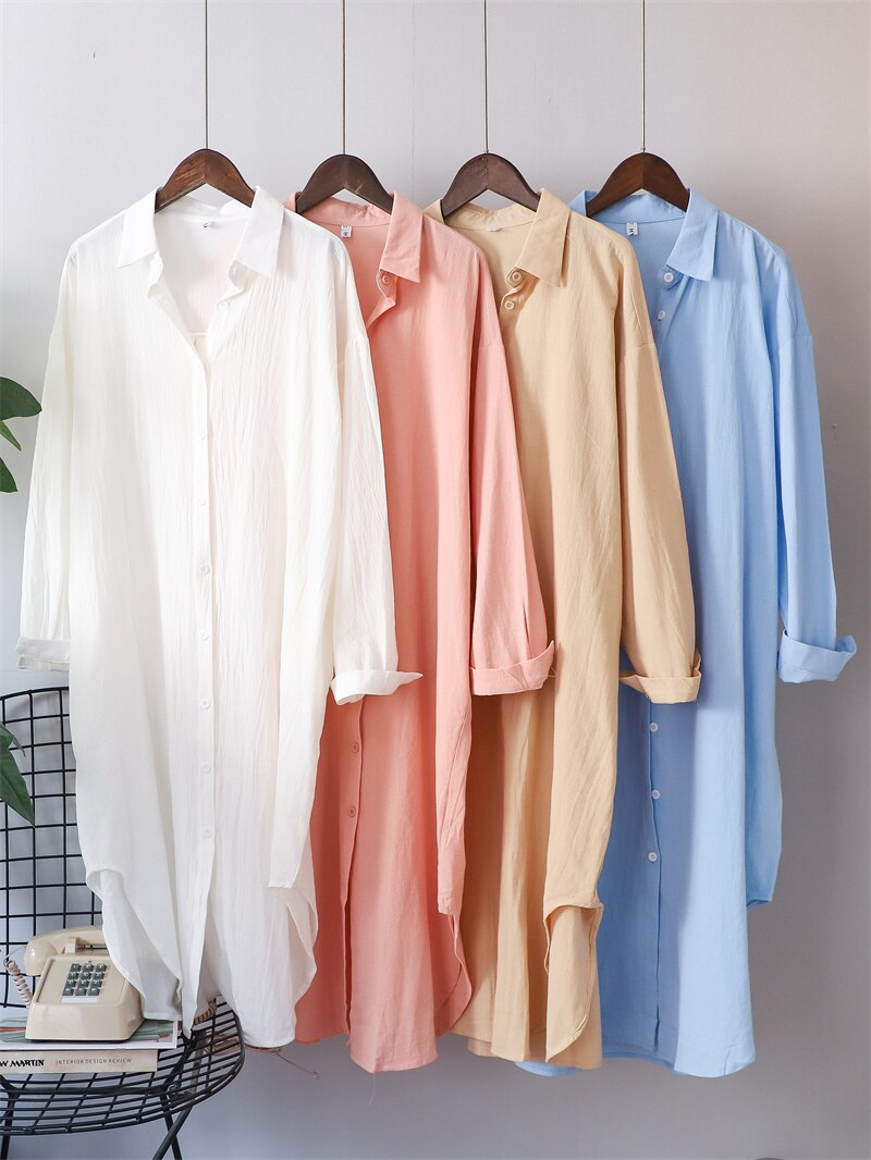 Rinza Big Shirt Dress(8 Colors)