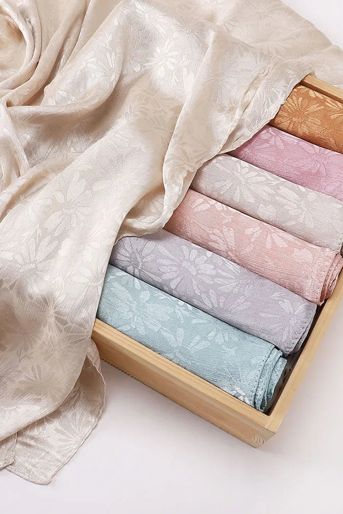 Layan Crepe satin Hijabs(12 Colors)