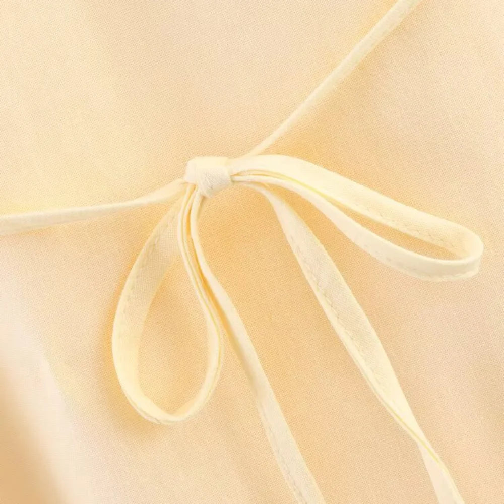 Hanam linen-look long top with slits