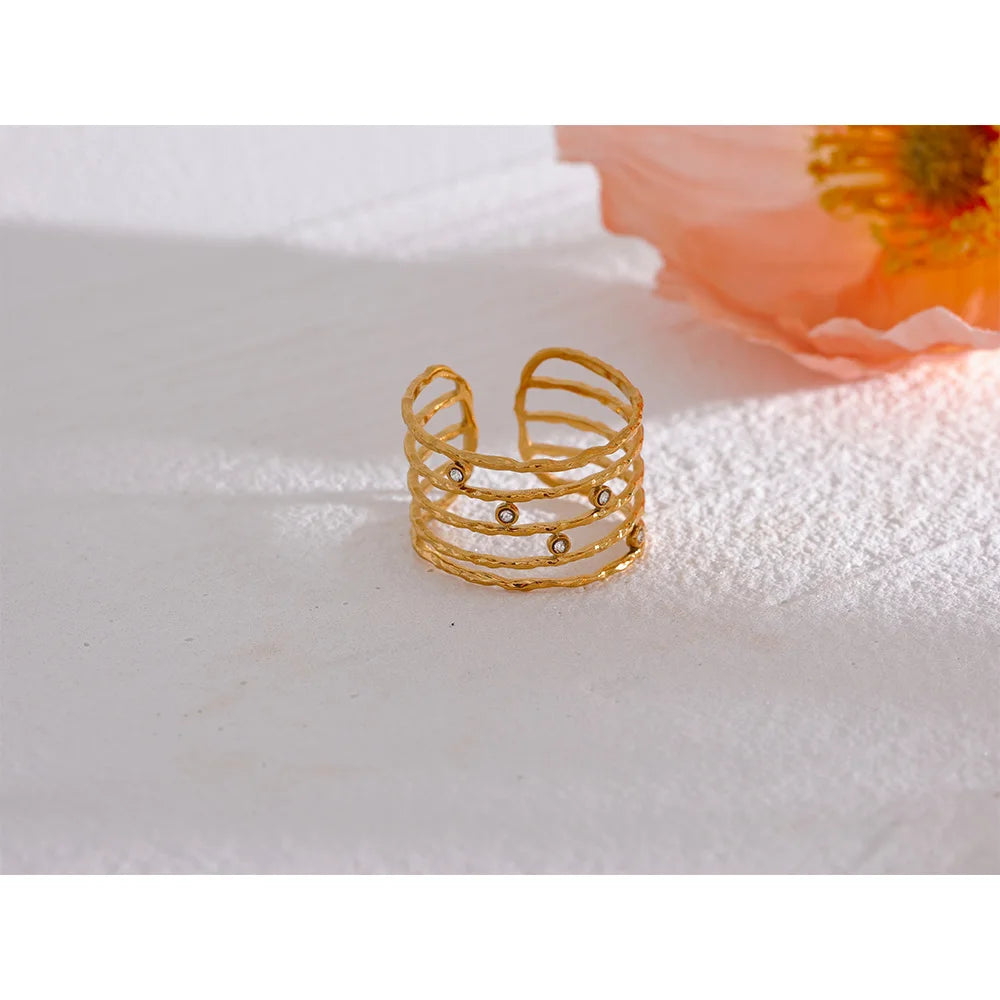 Ember Adjustable Layered Ring