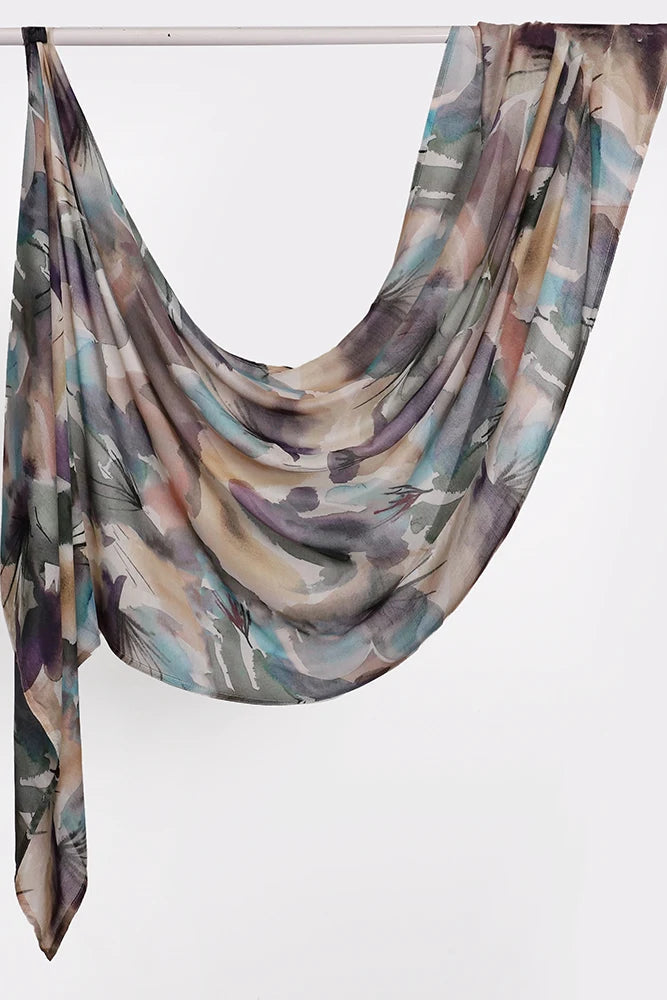 Watercolor Print Modal hijabs(15 Colors)