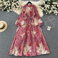 Paisley pleated dress