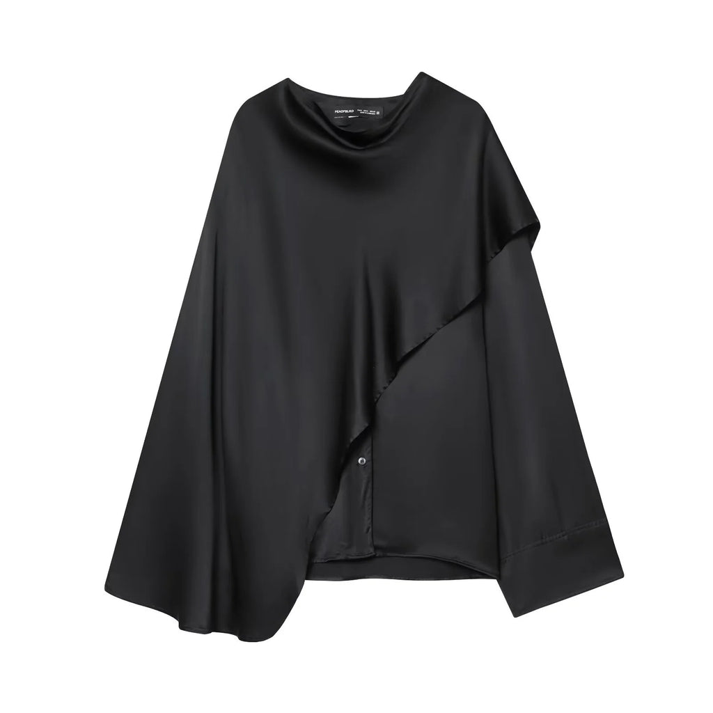 Bisharah Eclipse Drape Satin Top