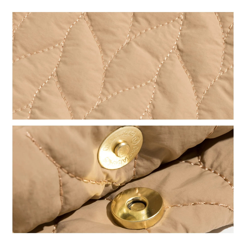 Leighton Quilting Padded Tote Handbag (4 Colors)