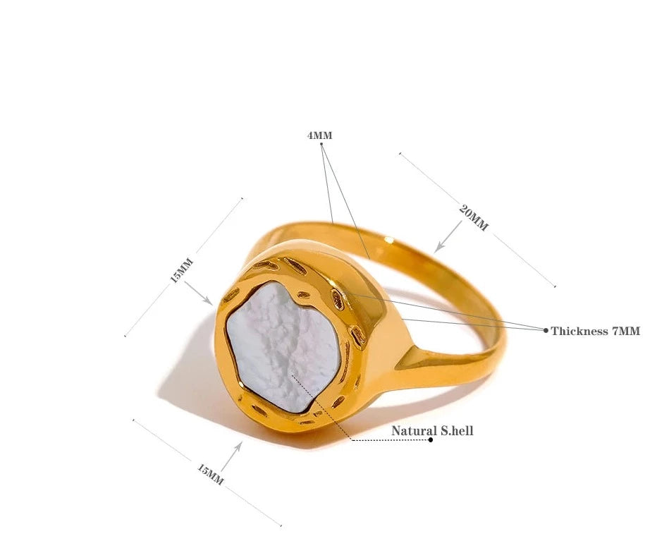 Georgia Sea Shell Golden Ring