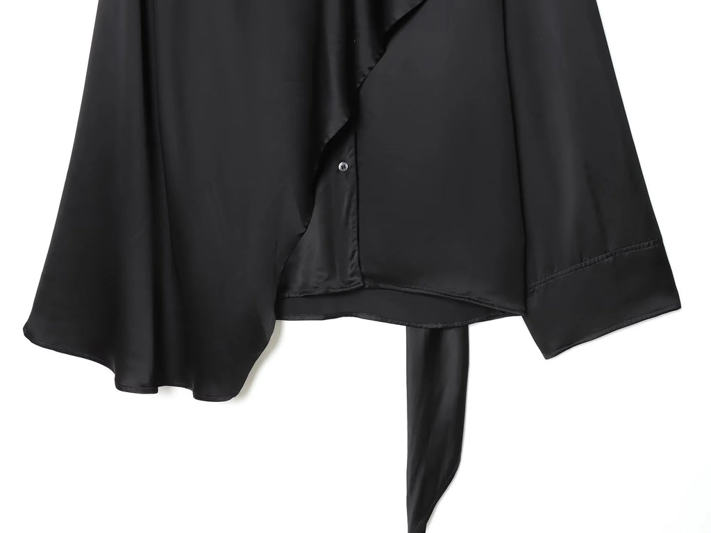 Bisharah Eclipse Drape Satin Top