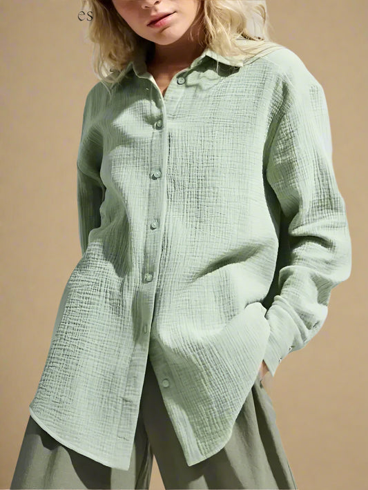 Viyana Modest  Muslin Cotton shirt (7 Colors)