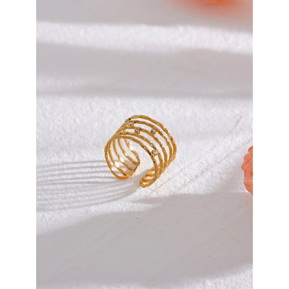 Ember Adjustable Layered Ring