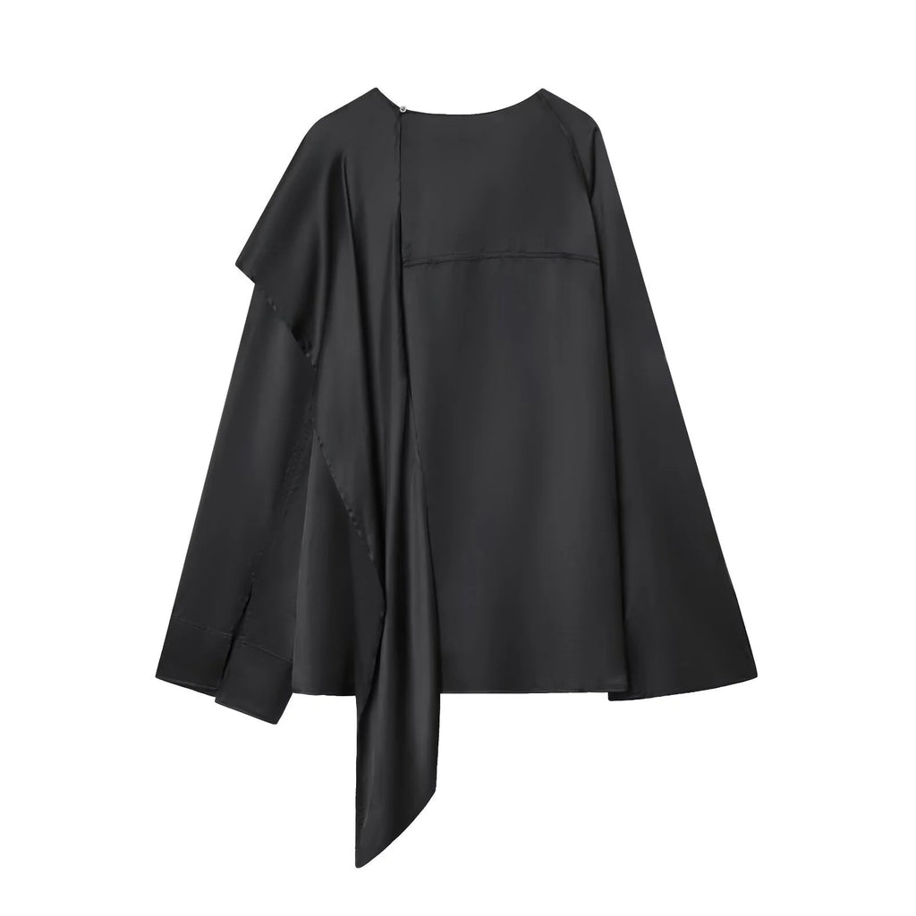 Bisharah Eclipse Drape Satin Top