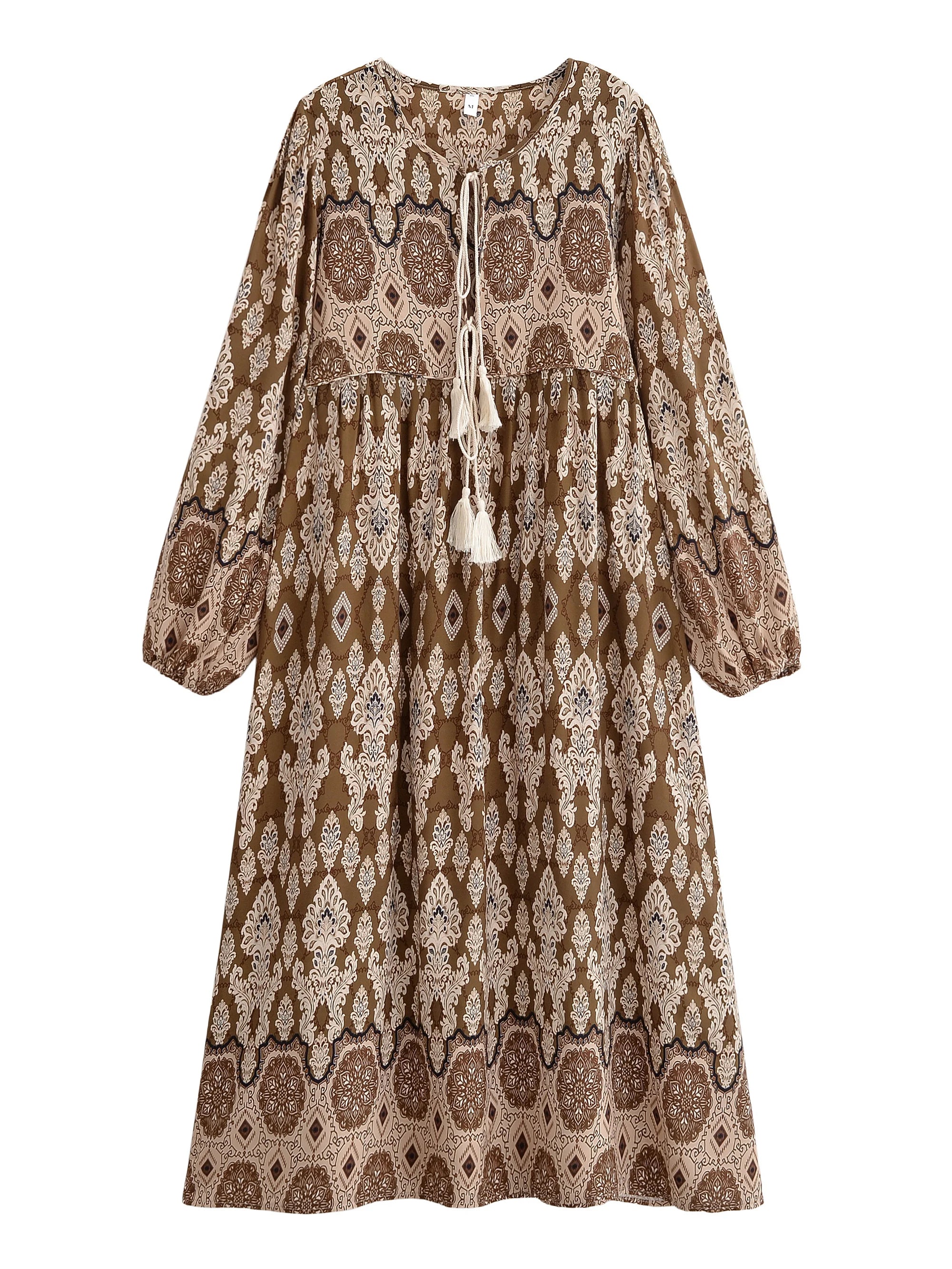 Kawthar Tassel-Tie Dress