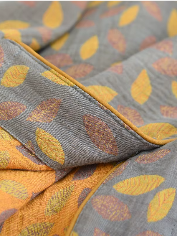 Ayla Leaf Print Cotton Pajama Set (2 Colors)