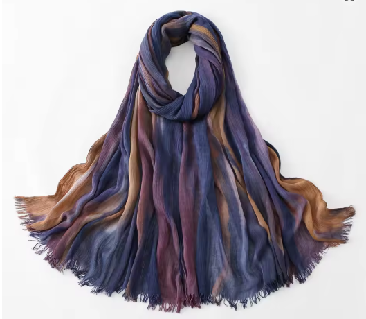 Lubana Blurred Stripe Crinkle Modal Hijabs