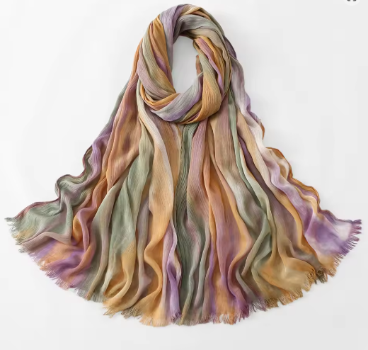 Lubana Blurred Stripe Crinkle Modal Hijabs