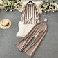 Magnolia Knitted Suits-Top+ Wide Legs  Pants(4 Colors)