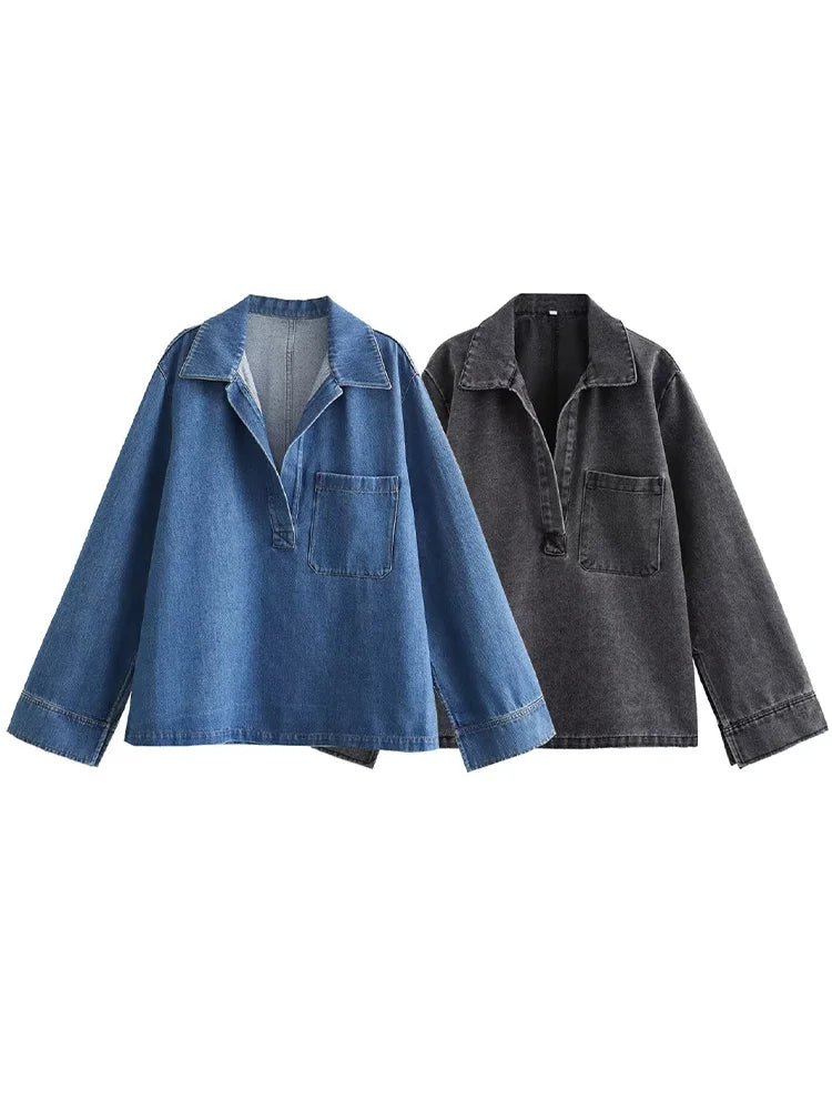 Heera denim coord set (2 Colors)