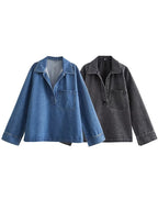 Heera denim coord set (2 Colors)