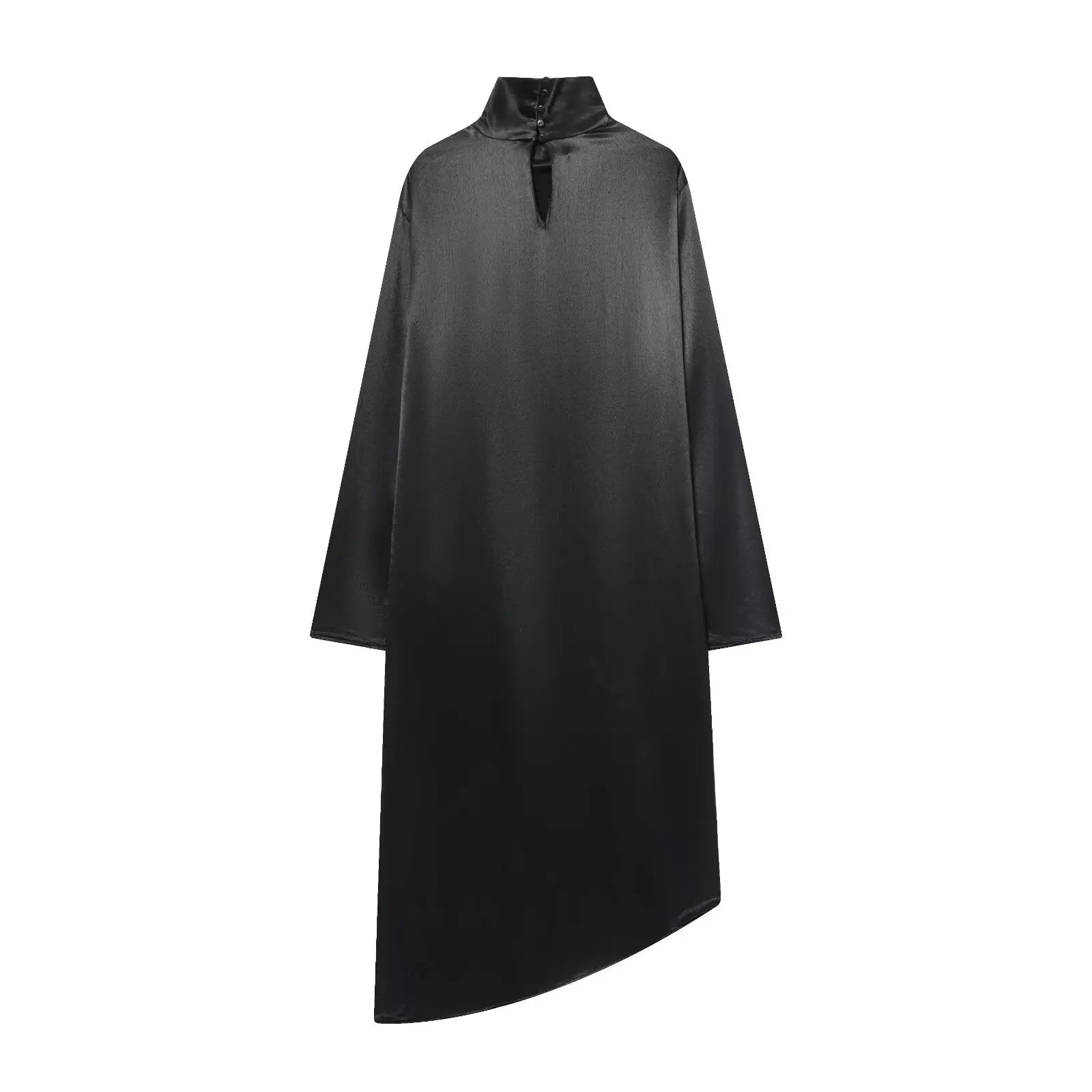 Imrana Asymmetric Satin Tunic Top