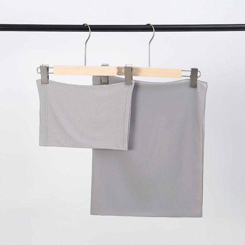 Hijab 2 piece set-Chiffon Hijab+Jersey Inner Cap (15 Colors)