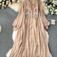 Qadira Embroidered Loose Tunic Dress