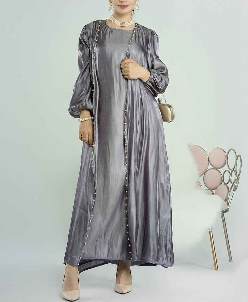 Milana dress- Long Dress+Beaded Cardigan Robe(4 colors)