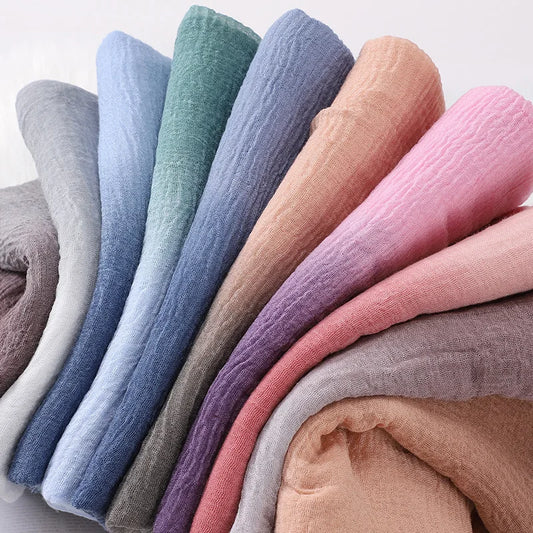 Aasal crinkle hijabs (20 Colors)