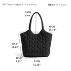 Leighton Quilting Padded Tote Handbag (4 Colors)