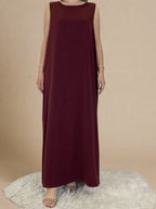 Sleeveless Abaya Inner maxi dress (Non- sheer) (12 colors)