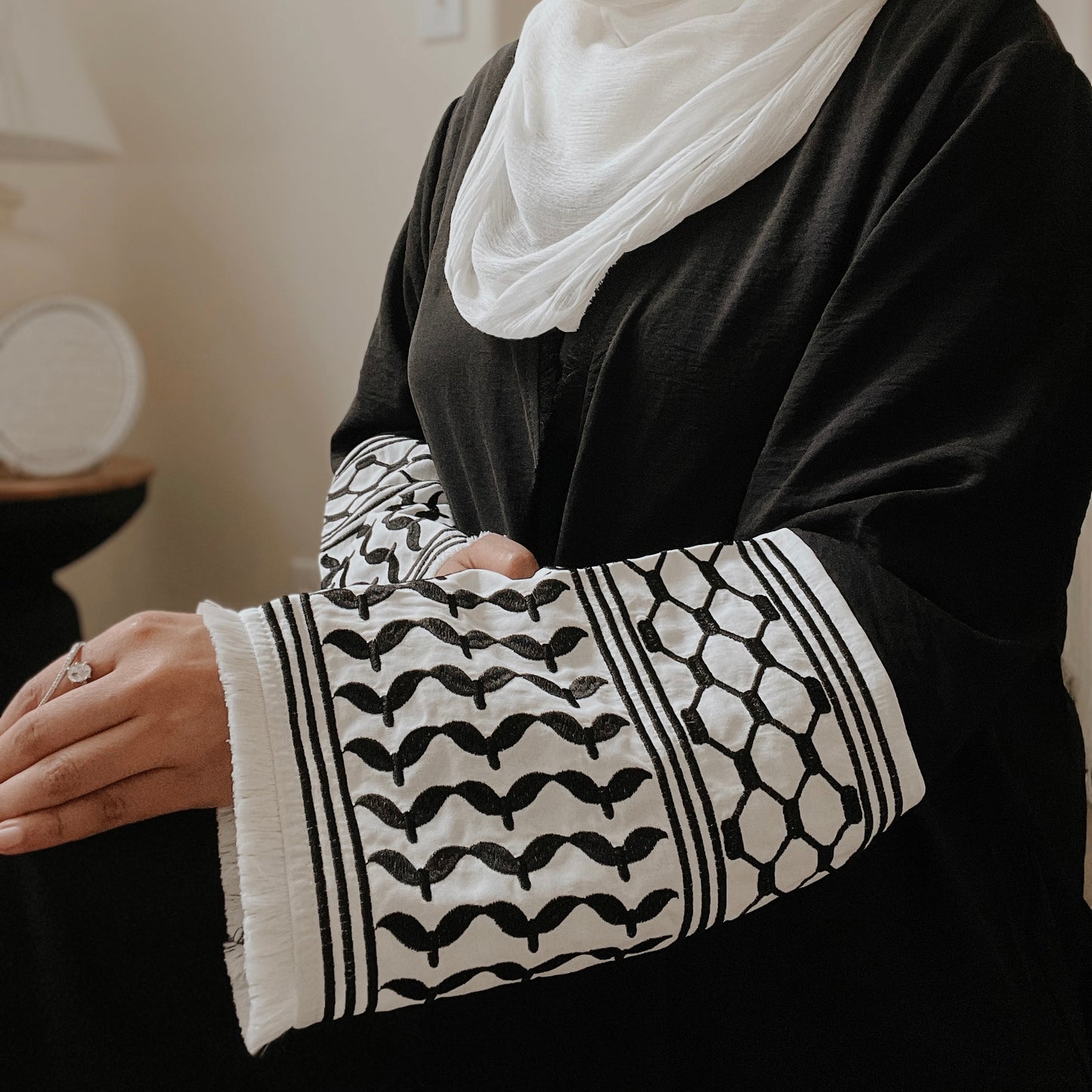 Palestinian Keffiyeh inspired Kimono Abaya Robe (2 colors)