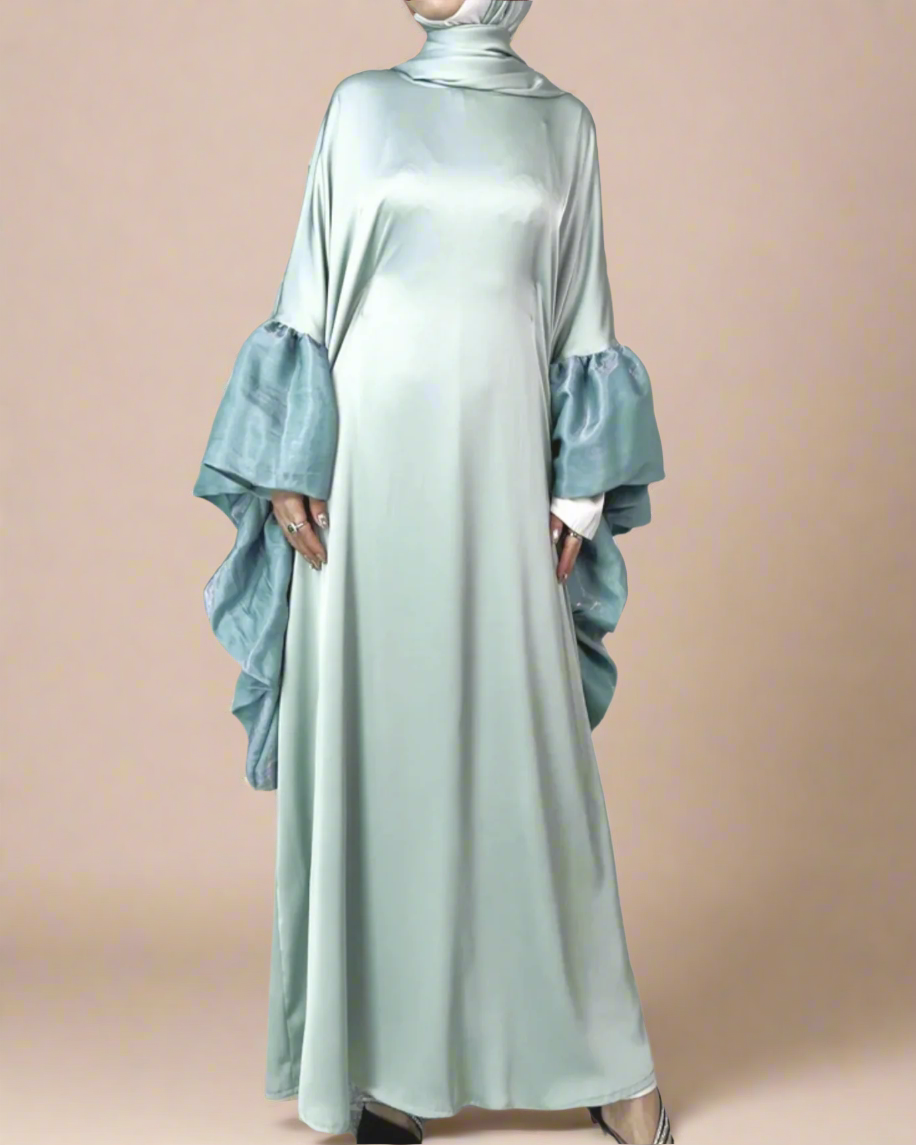 Qaylah kaftan dress with ruffled sleeves