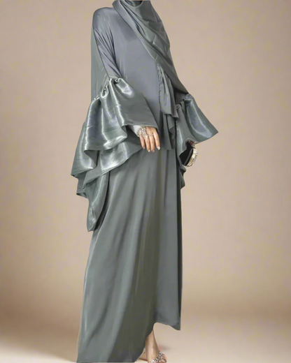 Qaylah kaftan dress with ruffled sleeves