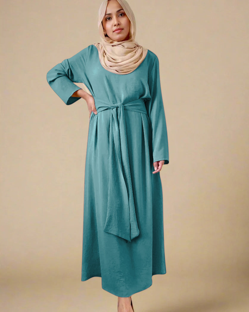 Talia Waist Tie Flowy Dress(6 Colors)