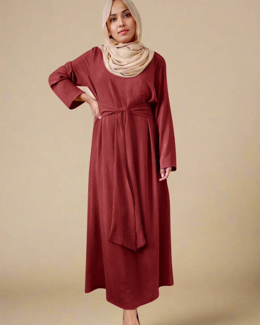 Talia Waist Tie Flowy Dress(6 Colors)