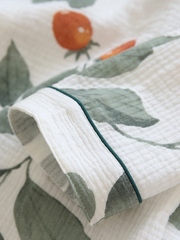 Orange blossom cotton PJ set