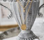 Graciela Vintage Double Layered Pendant Necklace