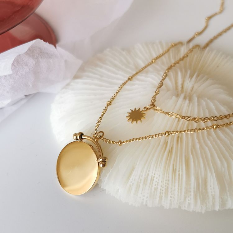 Graciela Vintage Double Layered Pendant Necklace