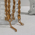 Leonie Twisted Rope Chain Necklace & Bracelet Set