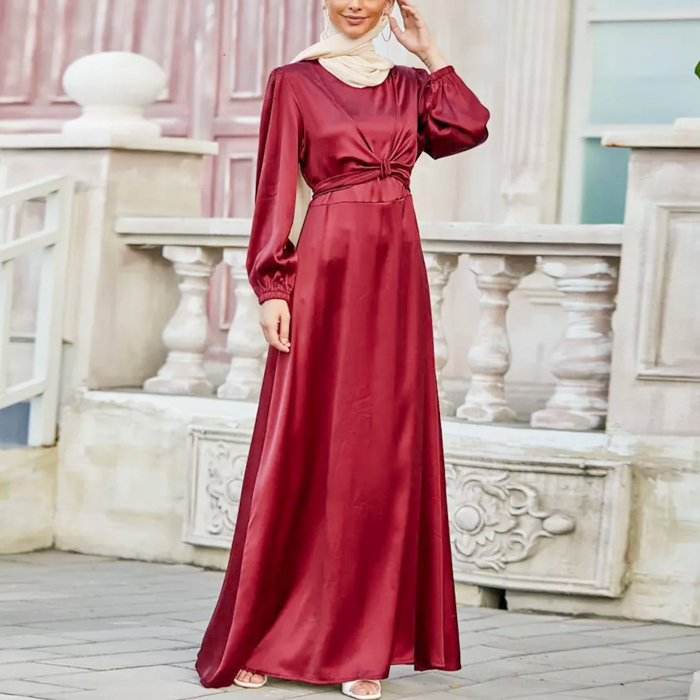 Chest tie maxi dress (5 colors)