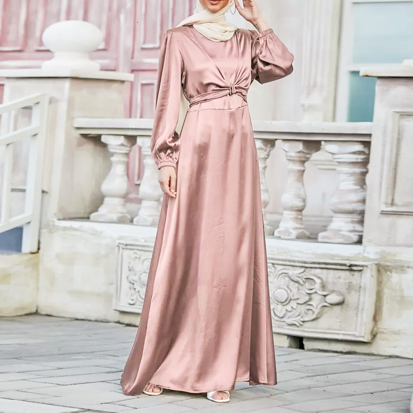 Chest tie maxi dress (5 colors)